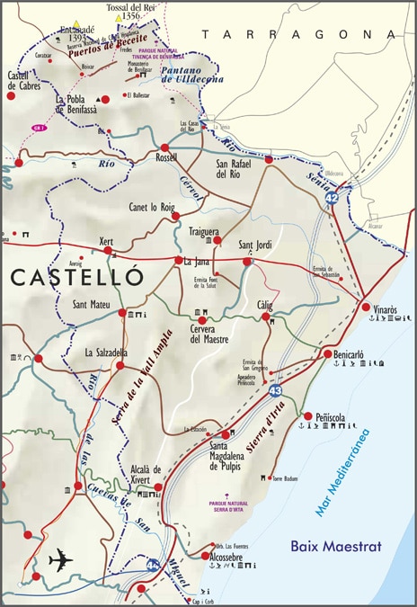 Baix Maestrat - Mapa